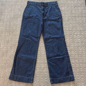 J. Crew wide leg denim trouser